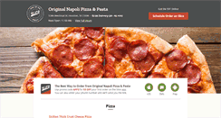 Desktop Screenshot of napoliitalianpizza.com
